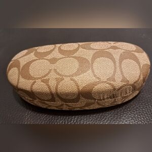 Coach Tan Signature Glasses Case